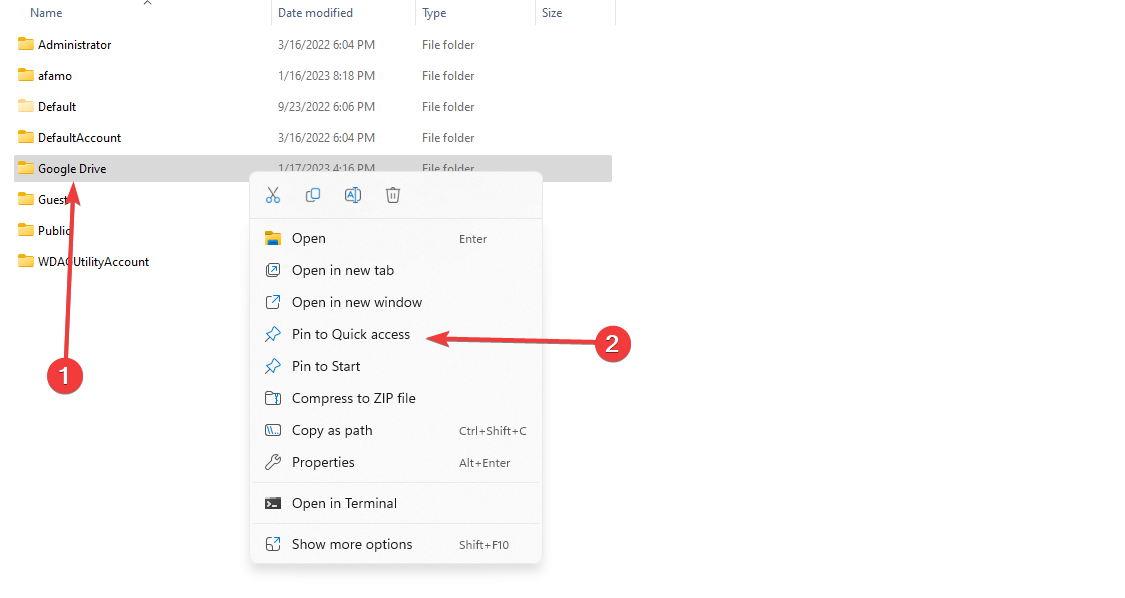 google drive disappeared from file explorer windows 11