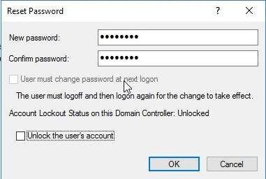 Reset password- change password on Remote Desktop