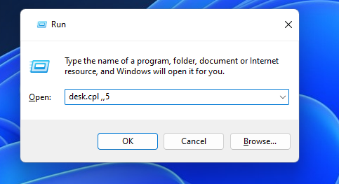 desk.cpl コマンド Windows 11 デスクトップ アイコンが表示されない