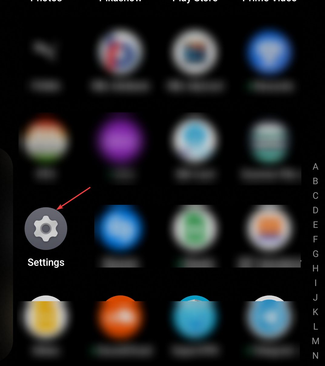 Settings app Android