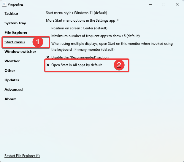 Windows 11 muestra todas las aplicaciones de forma predeterminada