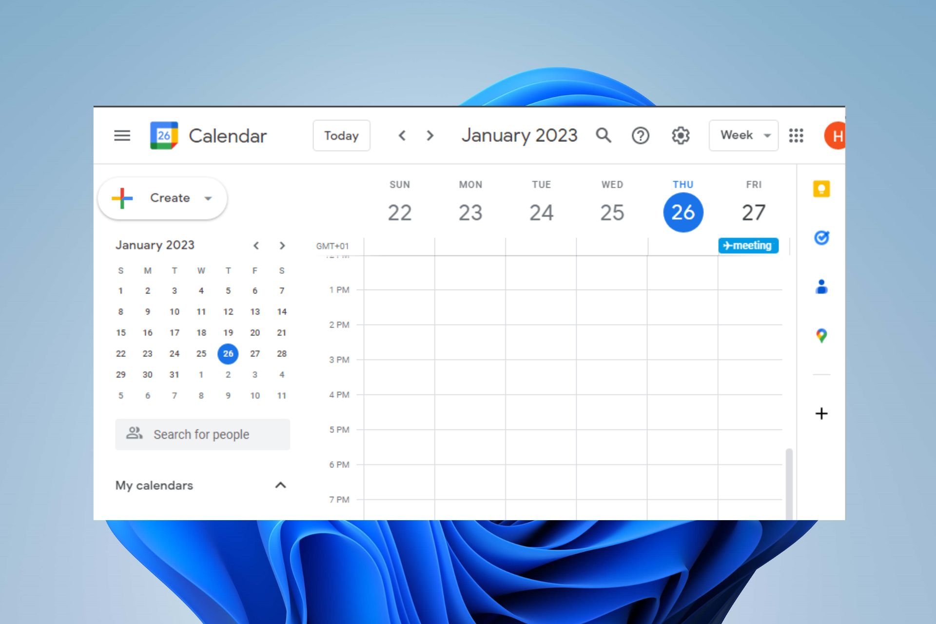 google calendar windows 11
