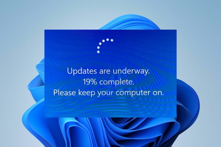 updates are underway windows 11