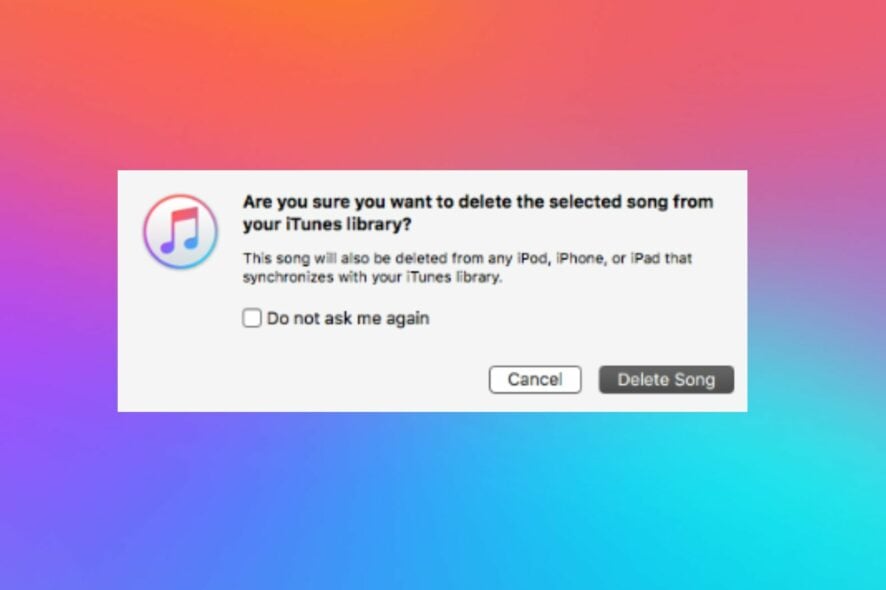 how to delete itunes