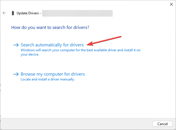 Update drivers - search automatically