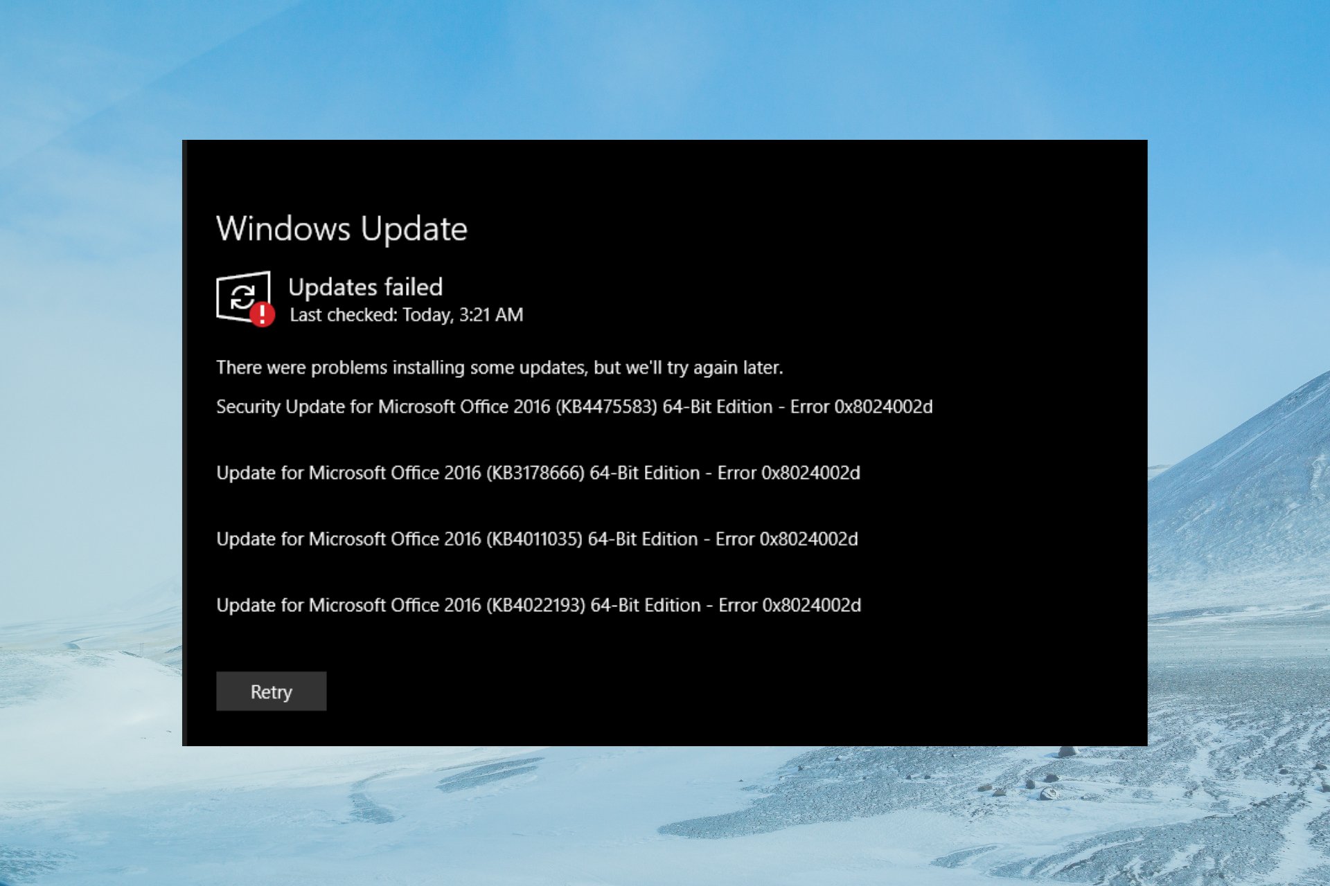 How to fix Windows Update error code 0x8024002d