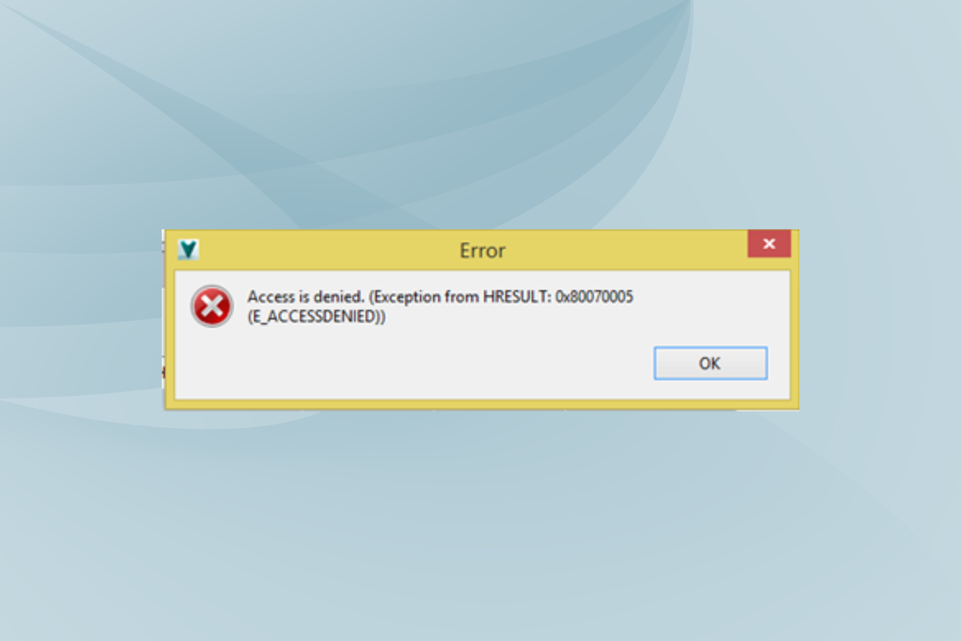 fix access is denied 0x80070005 in Windows