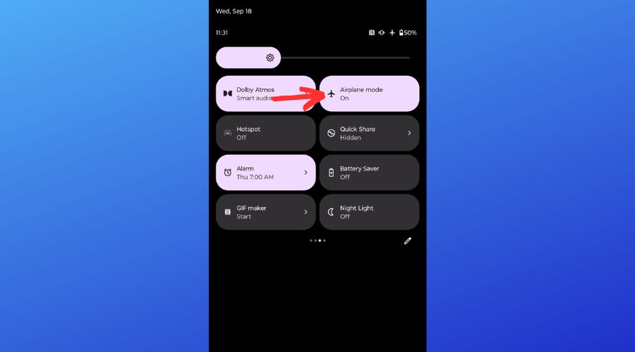 android airplane mode