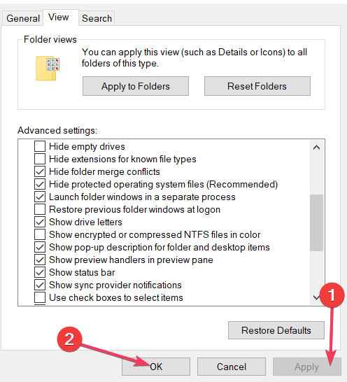 Apply and OK options file explorer preview pane not working windows 11