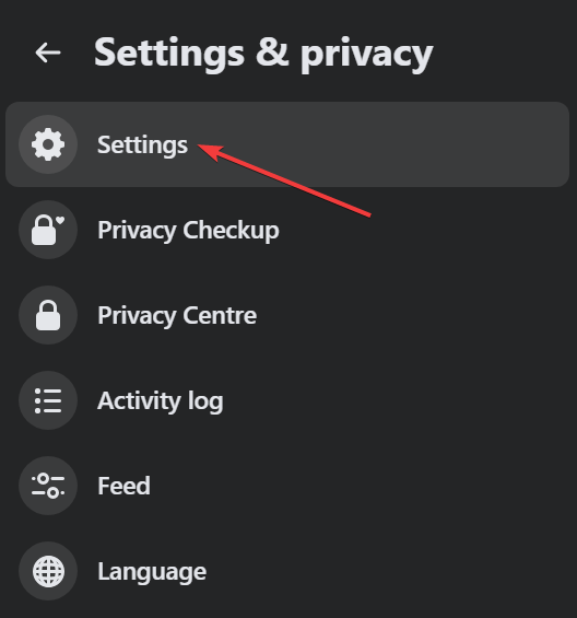 settings to share facebook post to instagram