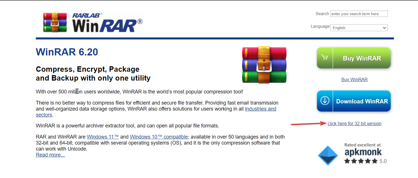 Winrar をダウンロード - Windows 11 64 ビットで 32 ビット プログラムを実行する