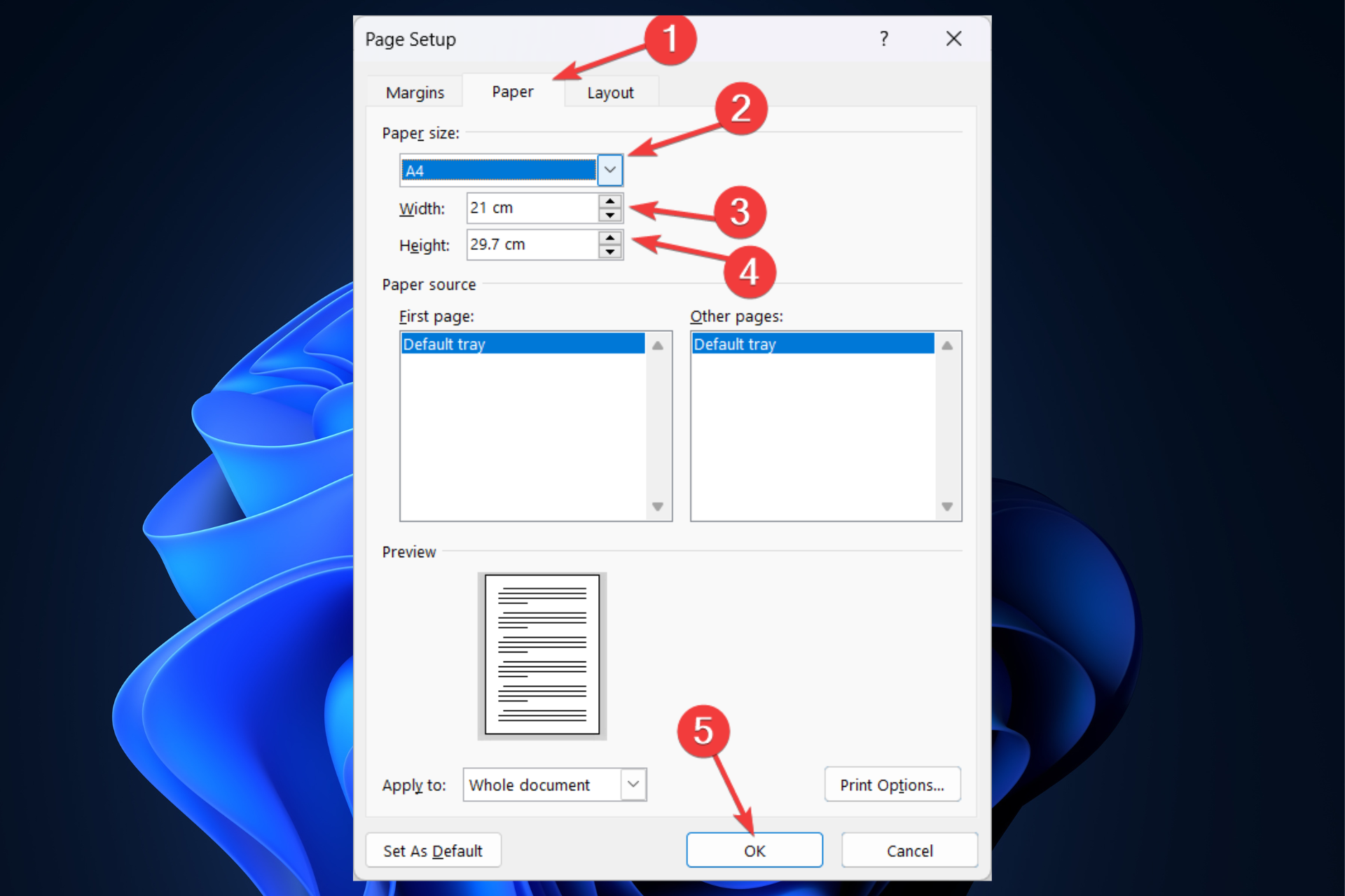 How To Custom Paper Size In Word Mac