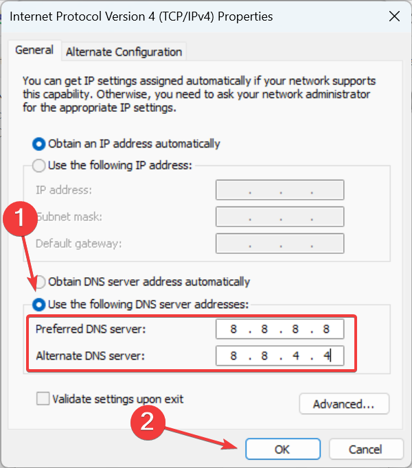 change DNS server to fix Disney Plus black screen