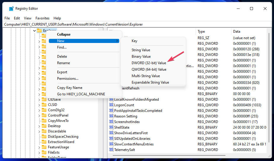 Windows 11 の DWORD オプションでドライブ文字を変更する