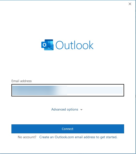 Outlook account connect