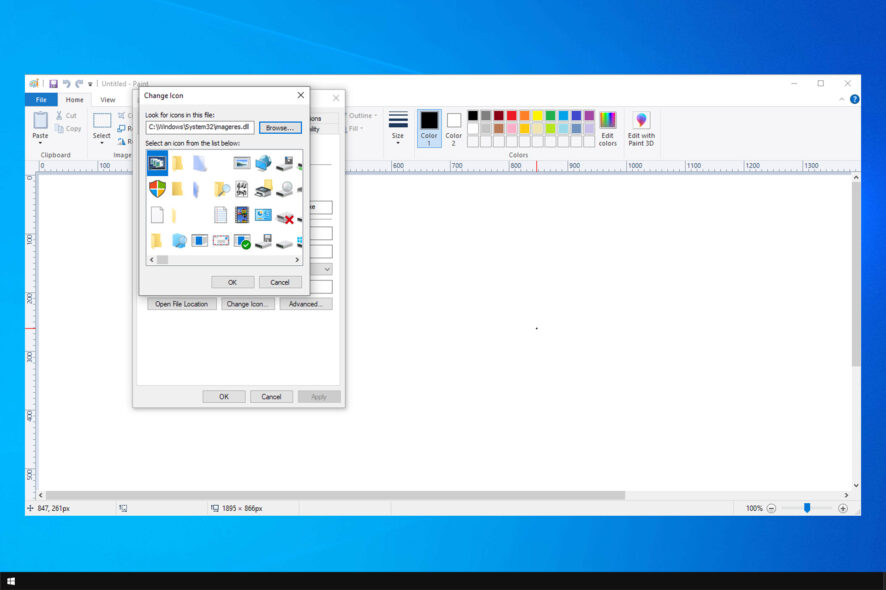 how to make an icon on windows 10