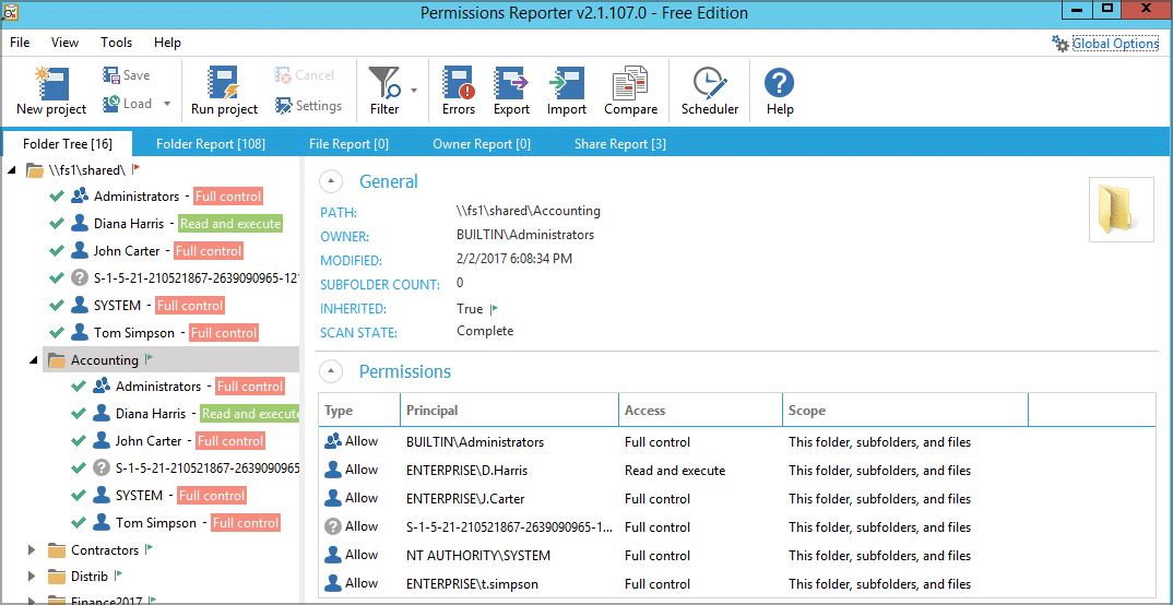 NTFS Permissions Reporter Pro 4.0.504 download the new version for windows
