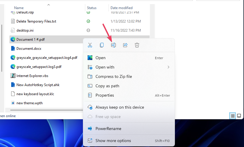 Windows 11 でファイル エクスプローラーのプレビュー ペインの名前変更オプションが機能しない