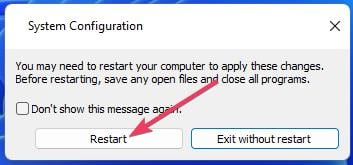 Restart button windows 11 copy paste not working