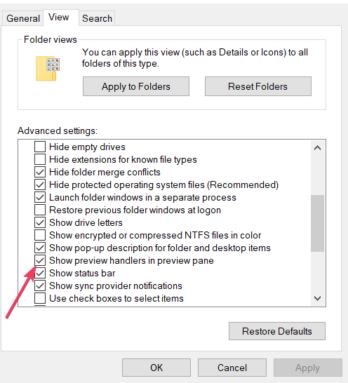 Show preview handlers file explorer preview pane not working windows 11