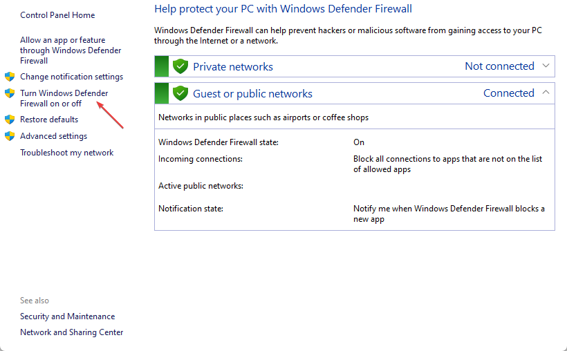 turn windows defender off and on