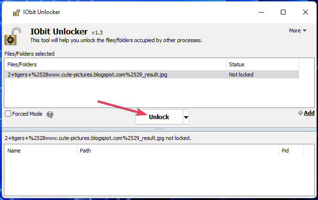Unlock option unlock file windows