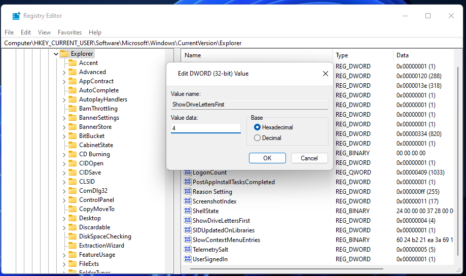 DWORD ウィンドウのドライブ文字の変更を修正 Windows 11