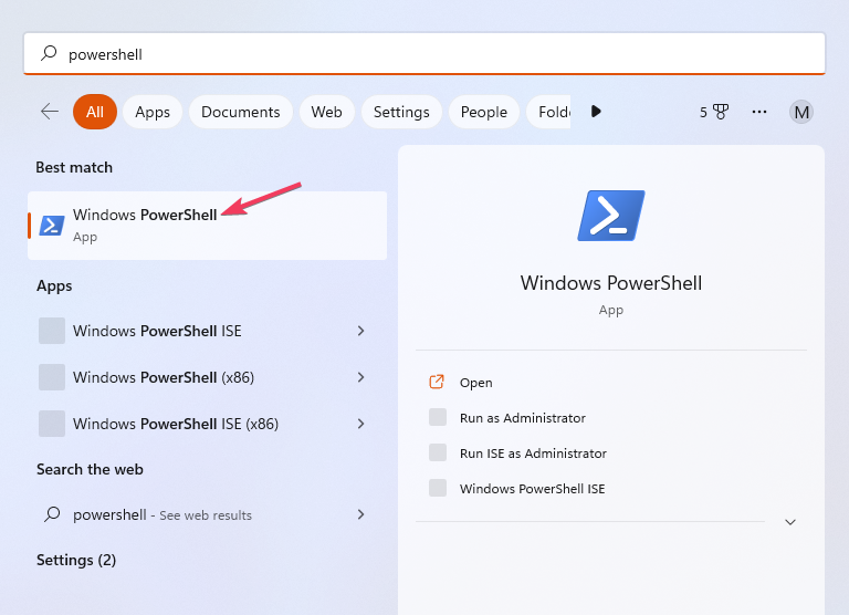 Windows PowerShell search result reinstall snipping tool windows 11