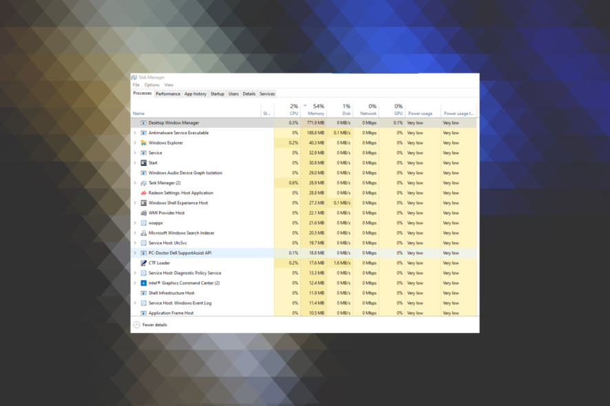 desktop window manager high memory windows 11