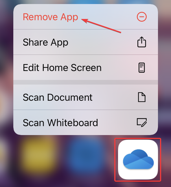 remove app to fix OneDrive files not syncing on iPad