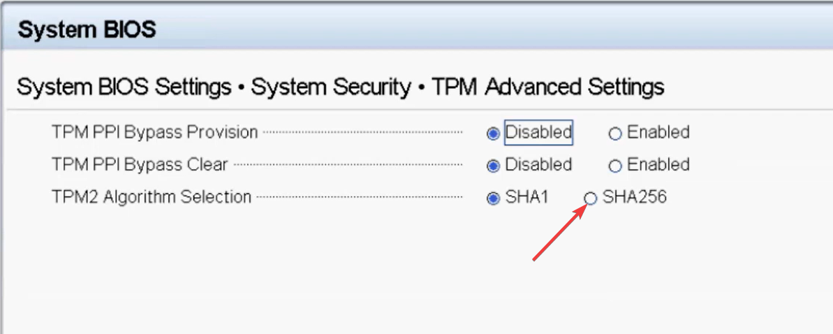 SHA256 -tpm 2.0 device detected but a connection cannot be established.