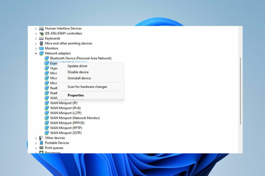 windows 11 disable network adapter