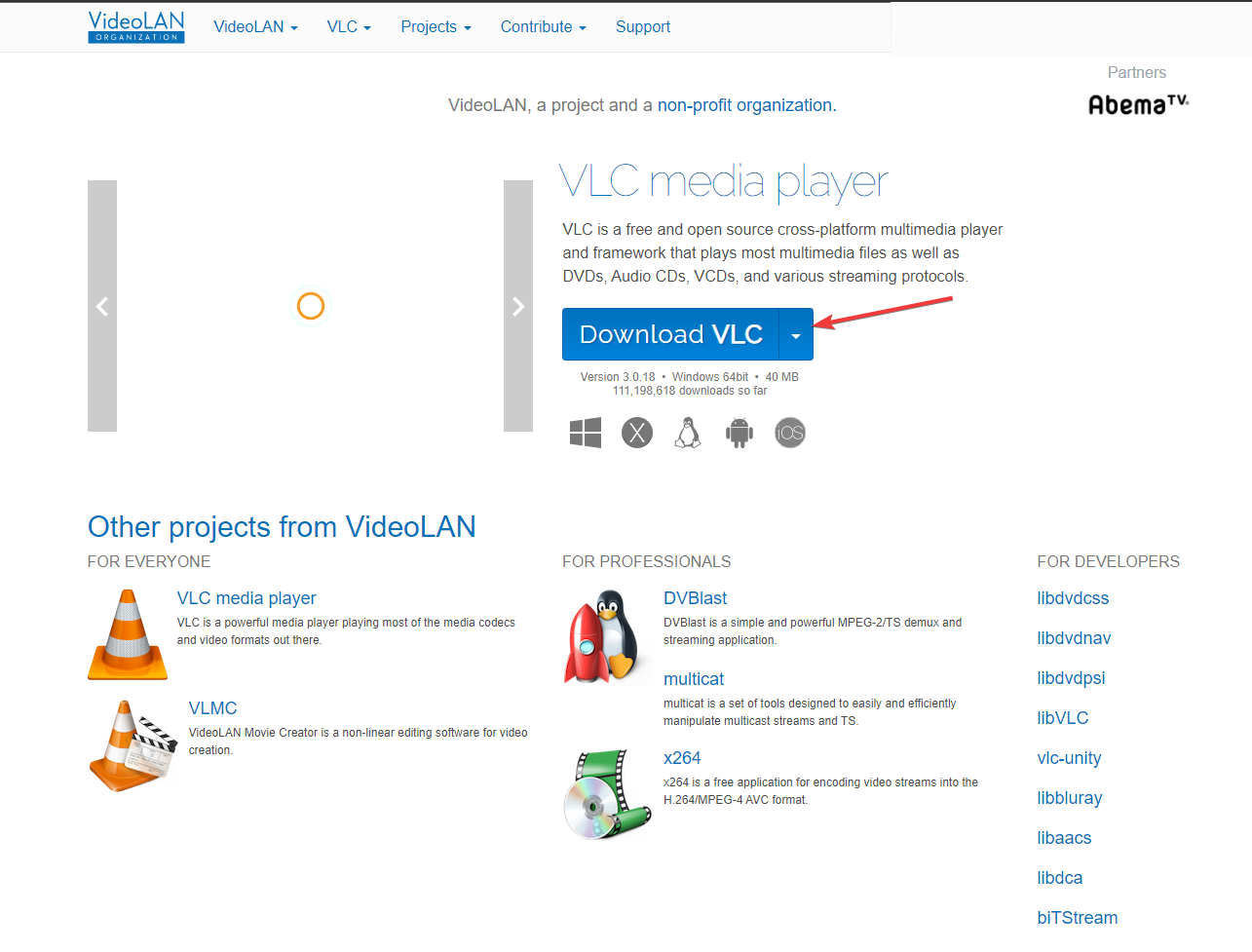 VLC media player -play dvd windows 11