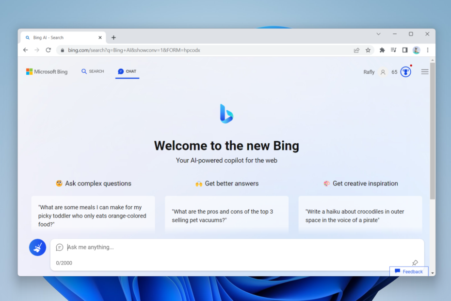 How to add Bing AI search/chat on another browser