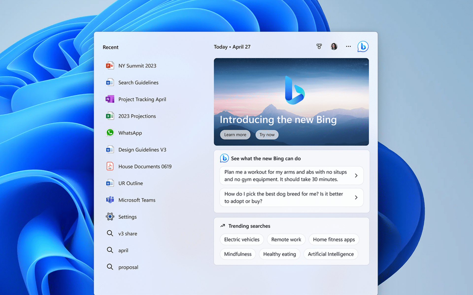 Bing Search Med Kunstig Intelligens Integreres I Windows 11 Hvad Bing Search Med Kunstig Intelligens Integreres I Windows 11 Hvad