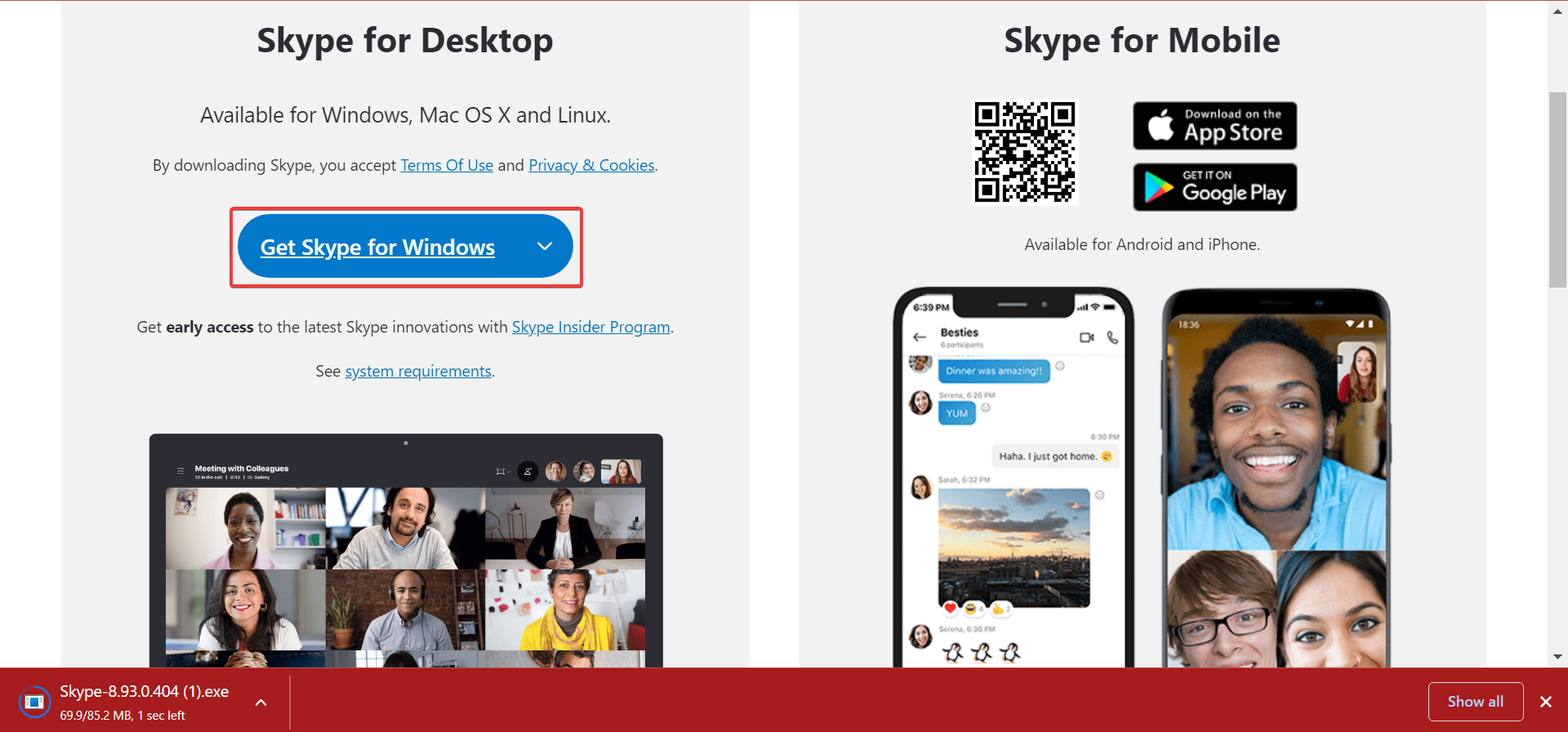 download skype