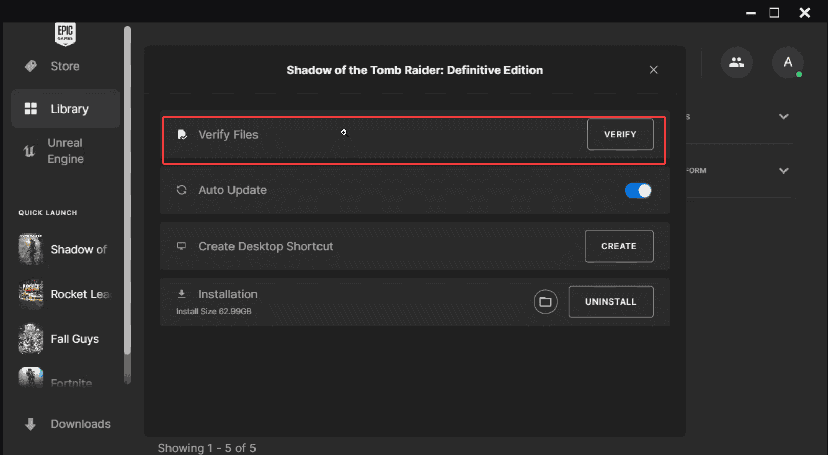 epic games verify files