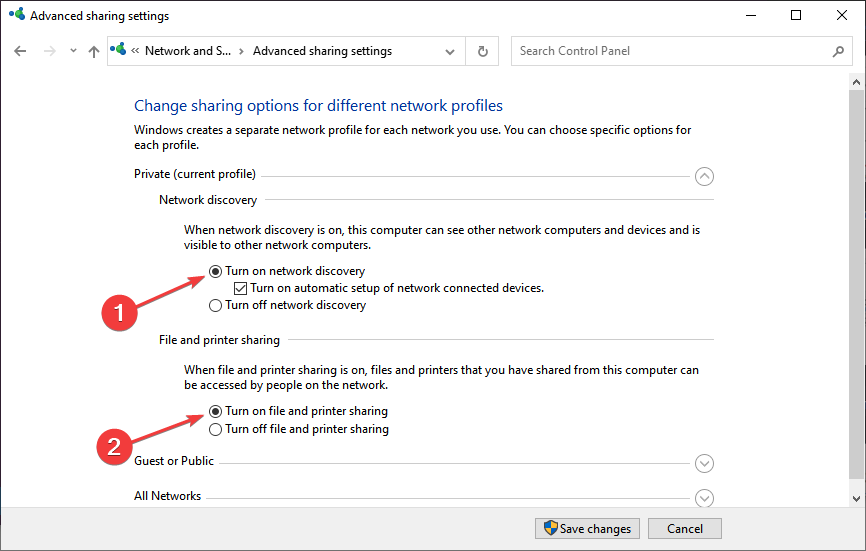 enable network discovery to fix windows 10 homegroup missing