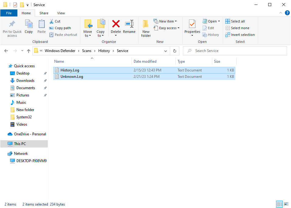 delete files to fix windows security actions recommended