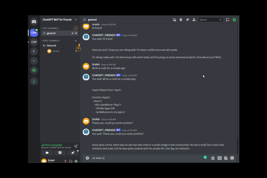 integrate chatgpt with discord