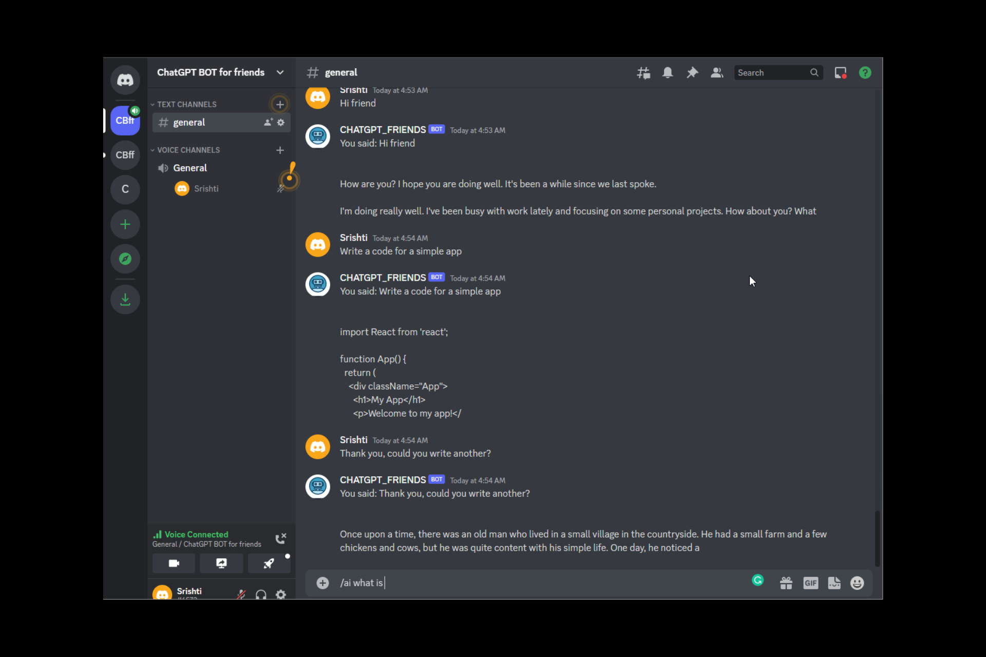integrate chatgpt with discord