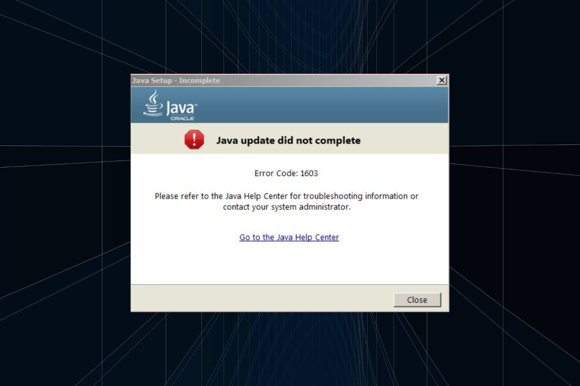 Java install error already installed