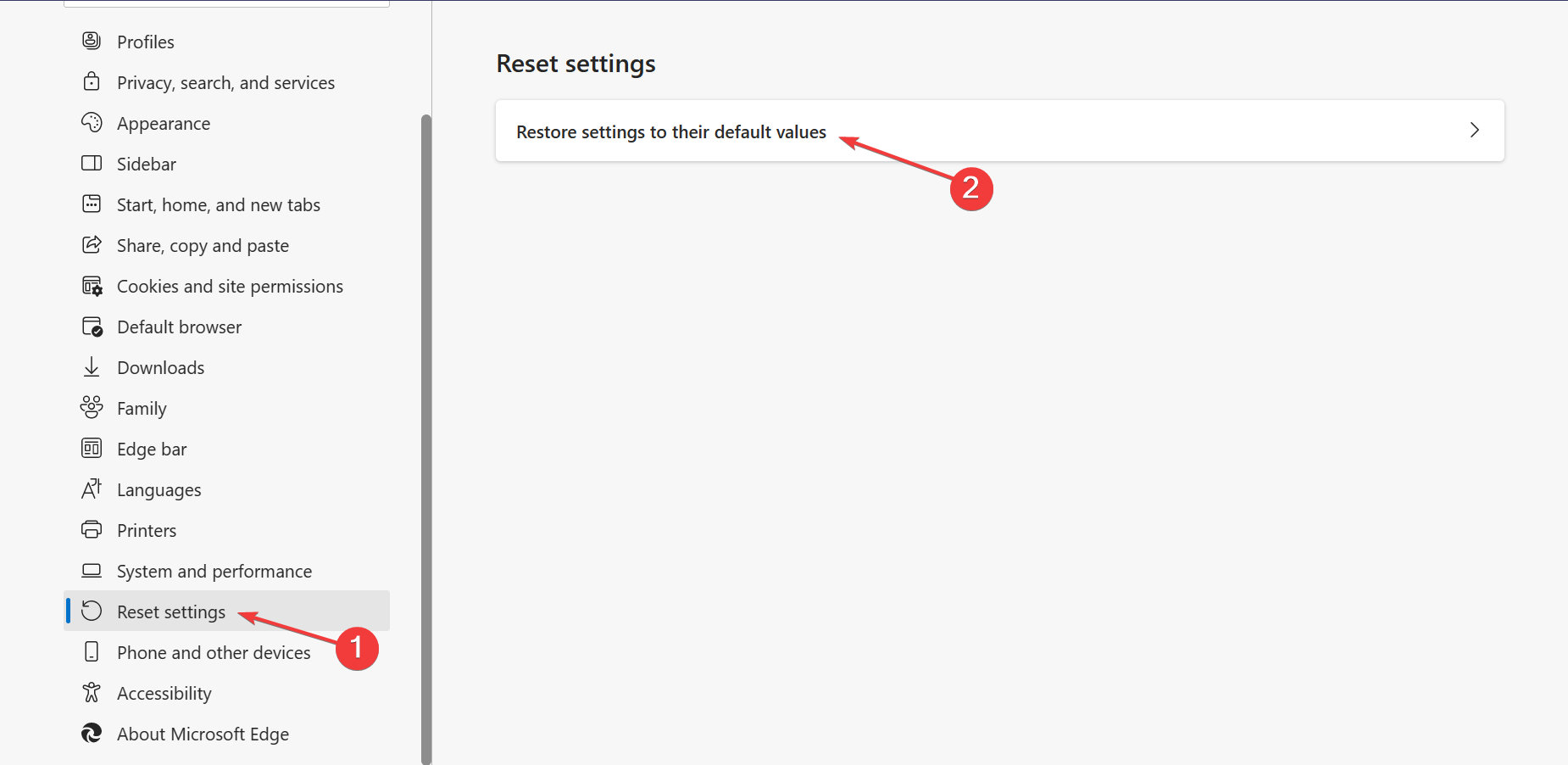 restore settings to their default value to fix error 268d3