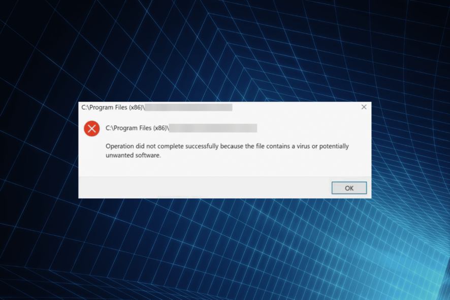 fix operation did not complete successfully in Windows
