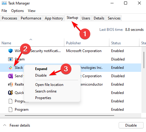 disable apps and programs in task manager