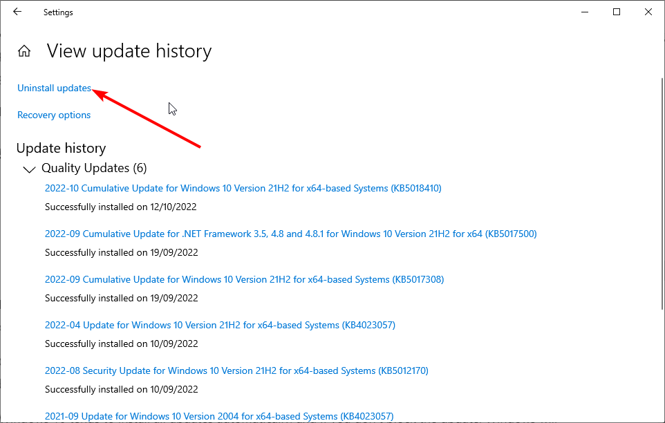 更新プログラムをアンインストールすると、Windows 10 コンピューターに加えられた変更が取り消されます。