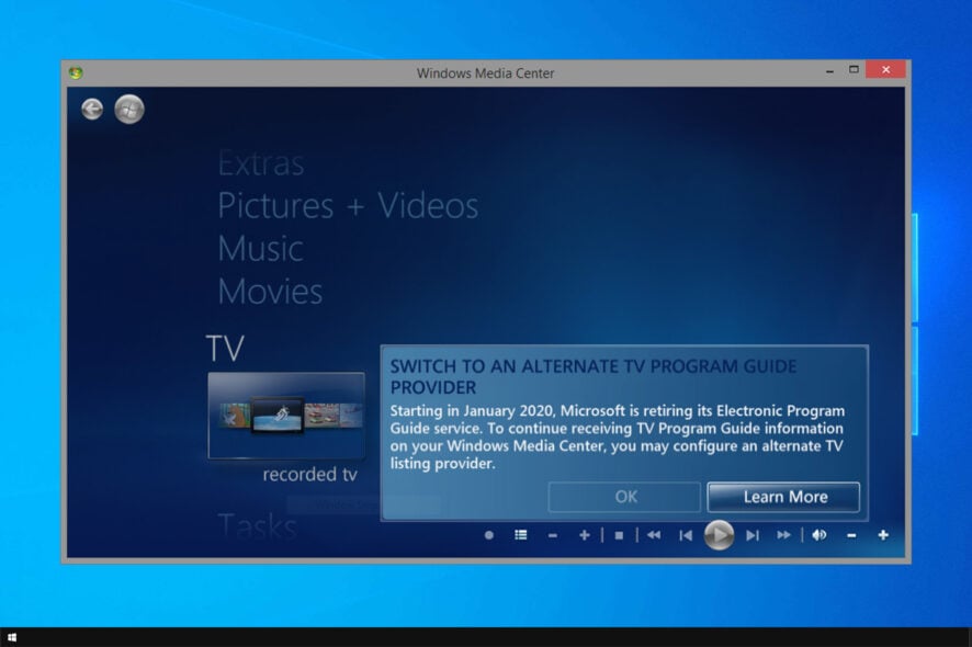 windows media center download