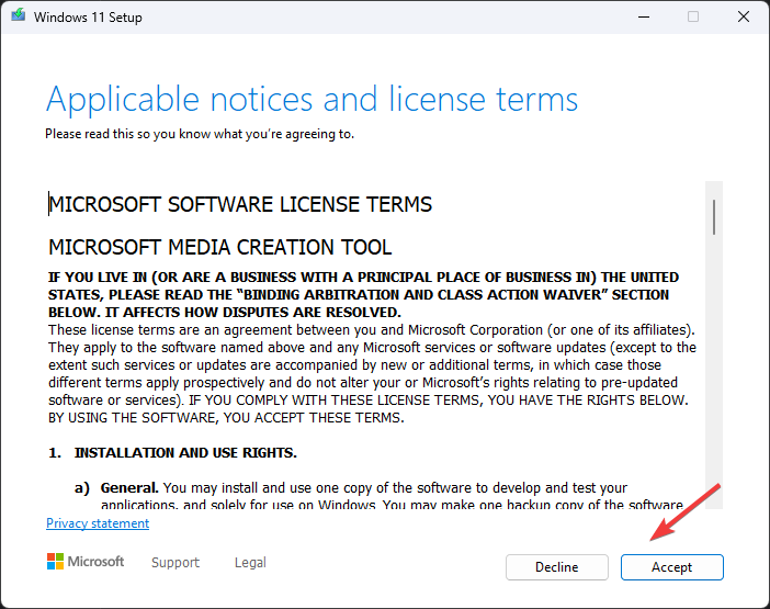Accept the terms fltlib.dll is either not designed for Windows