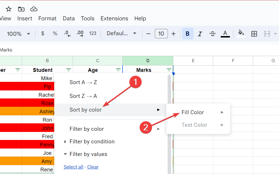 How to Sort Google Sheets by Color in 4 Easy Steps - 11