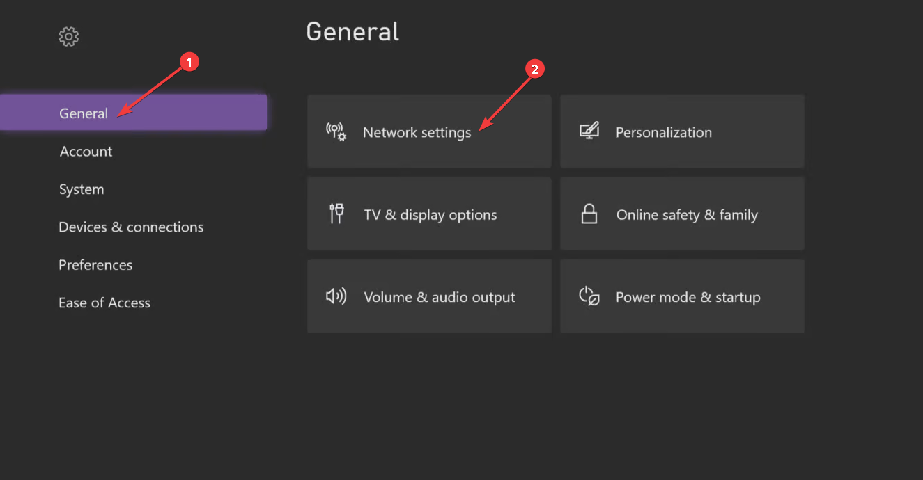 General-Network-Settings xbox remote play sound crackling